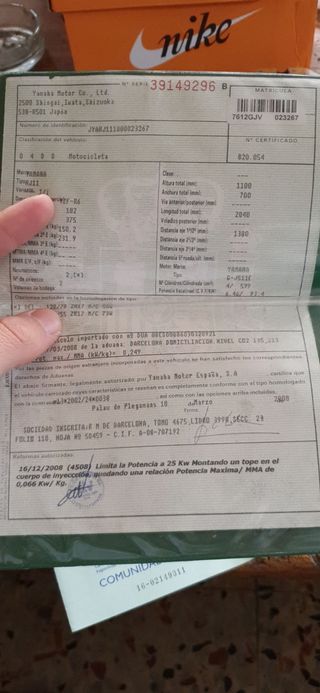 yamaha r6r 2008, no cambios
