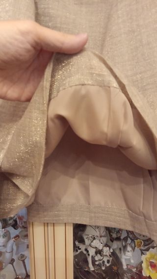 Talla38 MassimoDutti Falda Dorada Fajin llevada 1 