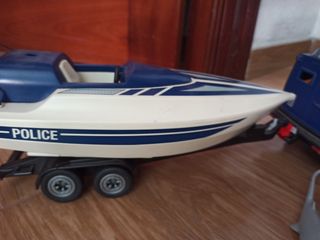 coche policía mas lancha Playmobil