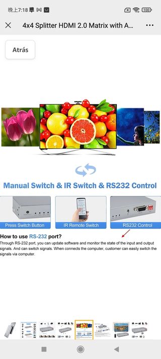 4x4 Splitter HDMI 2.0 Matrix with Audio Extractor 