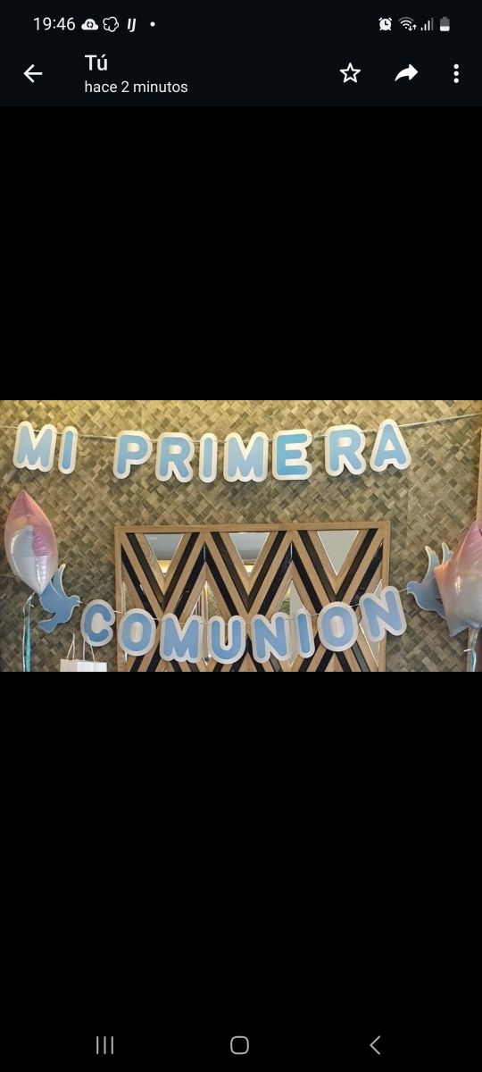 banderola de mi primera comunión y globos