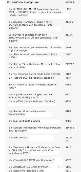Antifurto completo con Domotica wifi