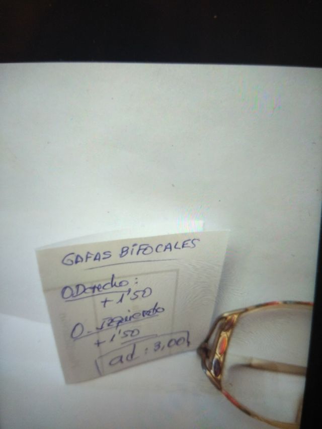 Gafas bifocales de ver, graduacion en fotos