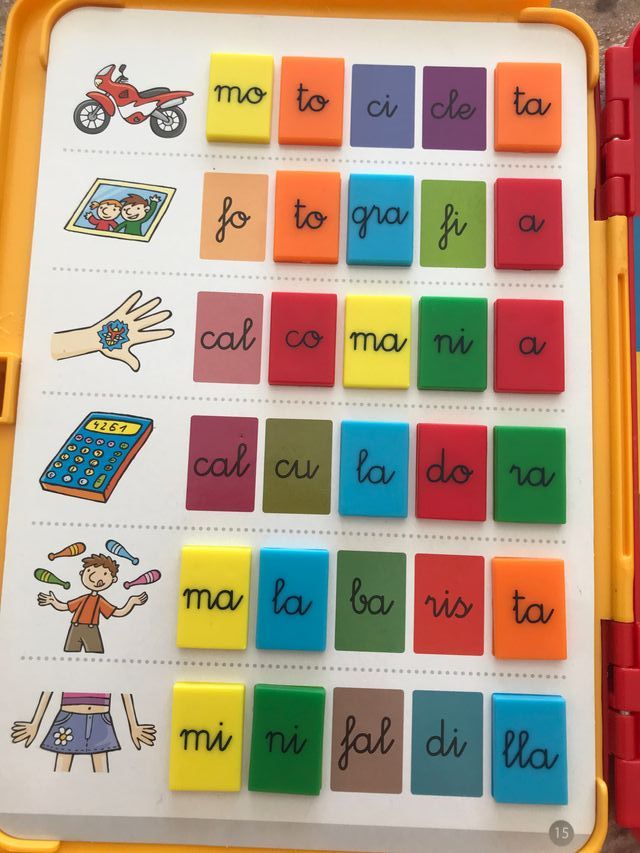 Juego de construir silabas