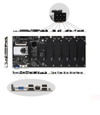 Minería Bitcoin-Placa Base-Crypto Junta 8 GPU