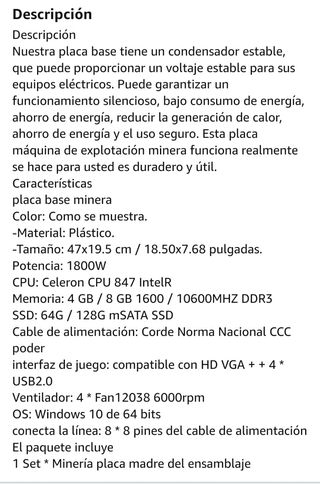 Minería Bitcoin-Placa Base-Crypto Junta 8 GPU