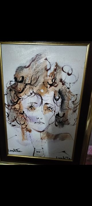 Cuadro antiguo con marco