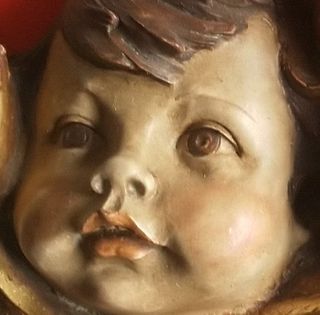 Ángeles de madera tallada Vintage Diseño