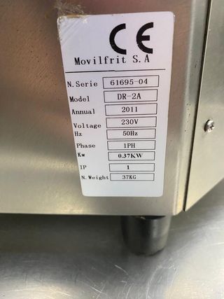 formadora de pizzas de rodillos de 35cm movilfrit