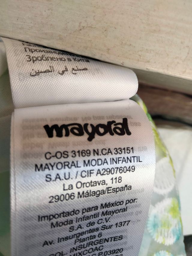 vestido de niña 18meses de mayoral