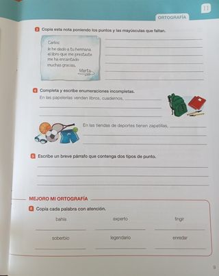 Cuadernillo Santillana, 4 primaria, lengua.