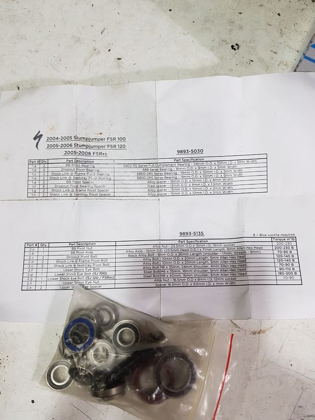 kit Rodamientos Specialized Stumpjumper fsr