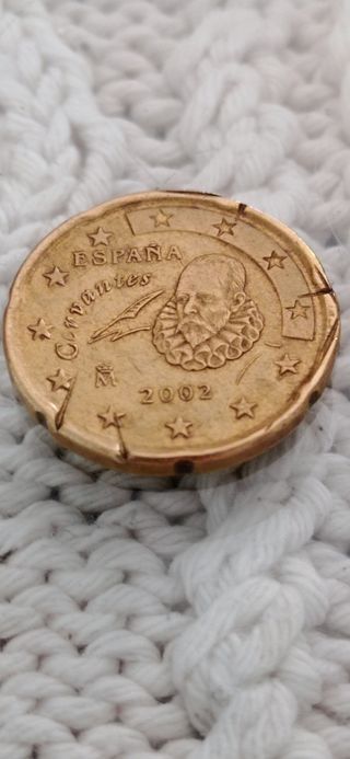 A12 - Error , 20 Céntimos España 2002 .
