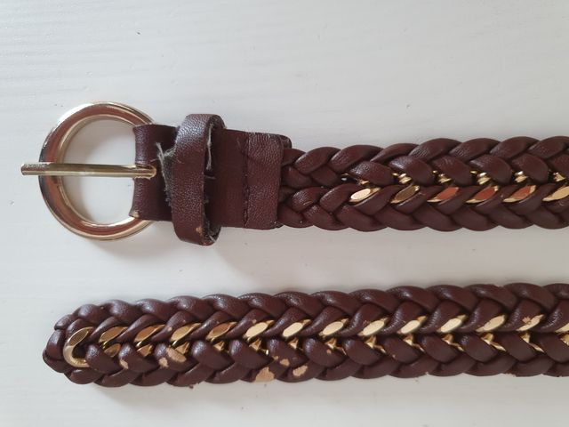 Lote cinturón de piel color marrón