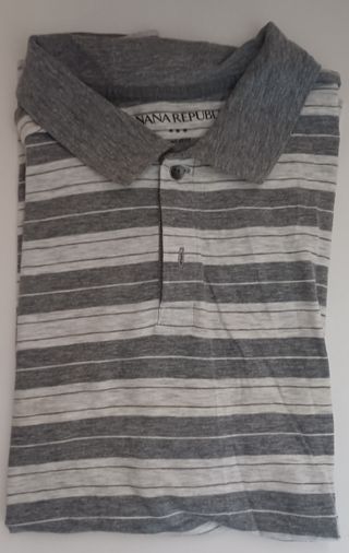 Polo hombre gris. Talla L (USA) Banana Republic