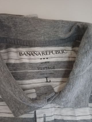 Polo hombre gris. Talla L (USA) Banana Republic