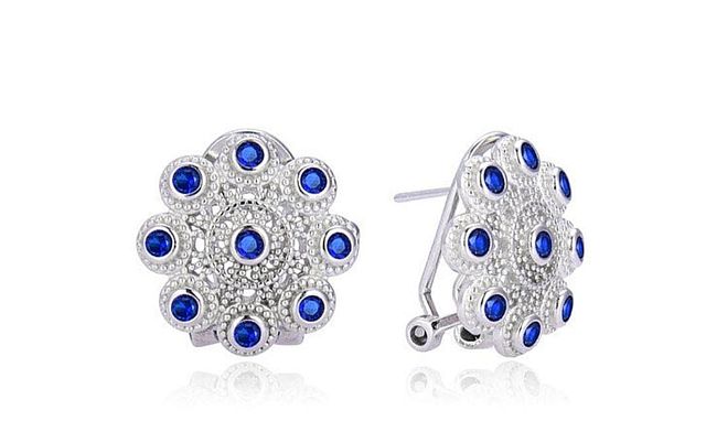 Pendientes PLATA azul o verde