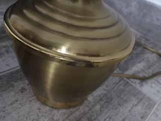 Lampada abatjour vintage in ottone con paralume