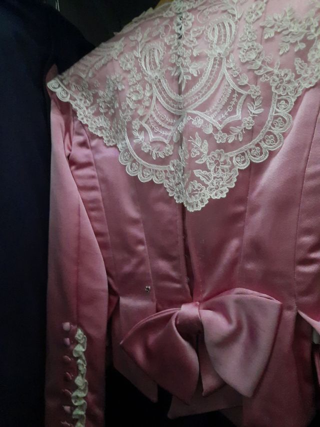 Corpiño de manga larga rosa, talla 34