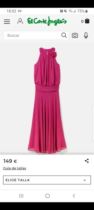 Vestido de Fiesta de El C. Inglés. Foulard opcion