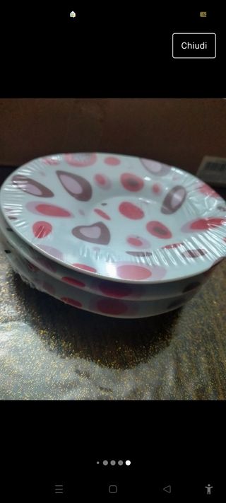 set piattini e tazzine da caffè forma ovale