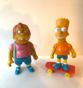 Figuras de Los Simpsons Bart y Nelson Mattel 1990