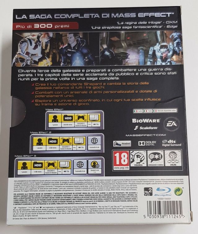 Gioco Mass Effect Trilogy per PS3 Playstation 3