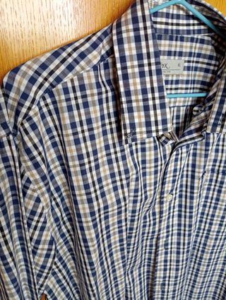 camisa cuadros manga larga