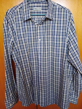 camisa cuadros manga larga