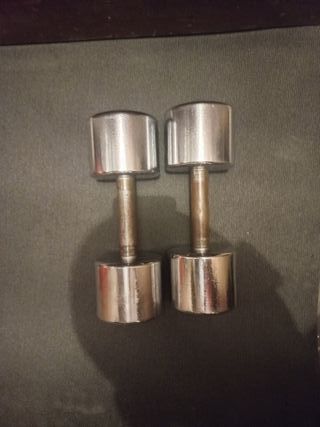 MANCUERNAS PLATEADAS 10KG+10KG 