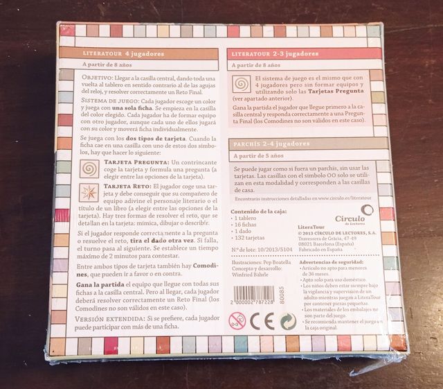 Juego de mesa NUEVO - Literatour
