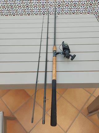 Caña de pescar Carbon Match y carrete