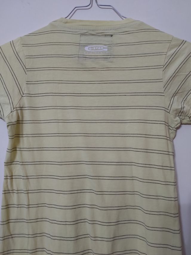 T-shirt gialla a righe G-Star Raw