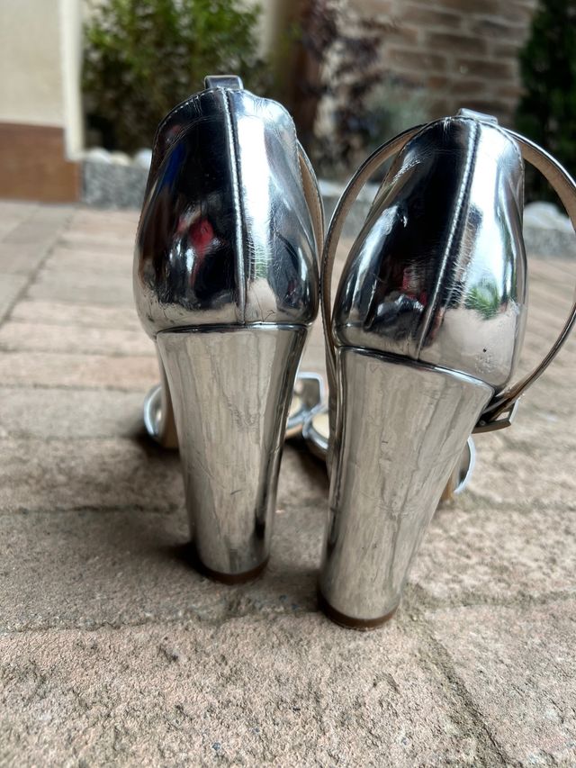 Sandali in pelle argento Ritmo Shoes