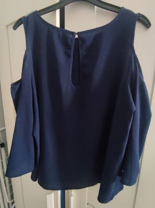 Blusa azul Mango 