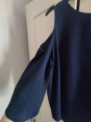 Blusa azul Mango 
