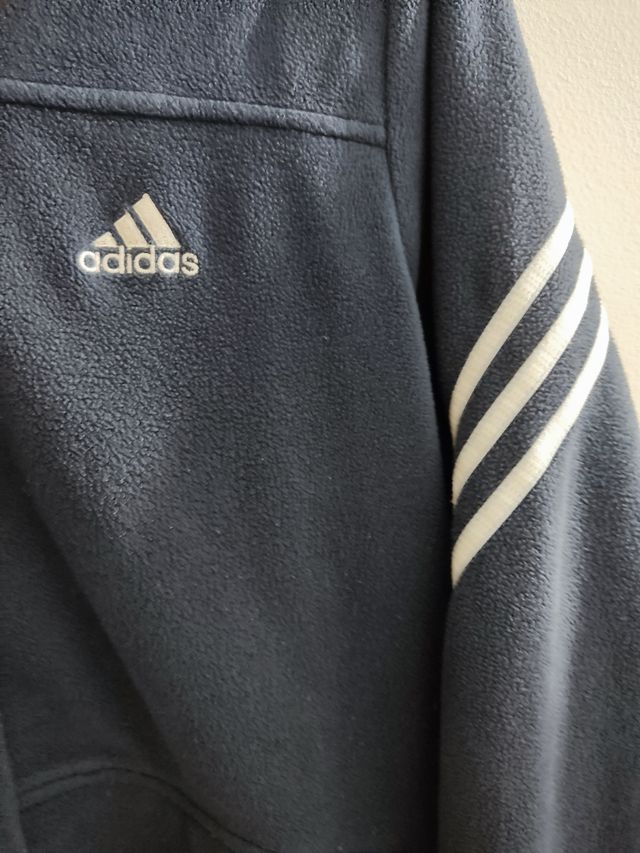 Sudadera cremallera mujer Adidas polar azul