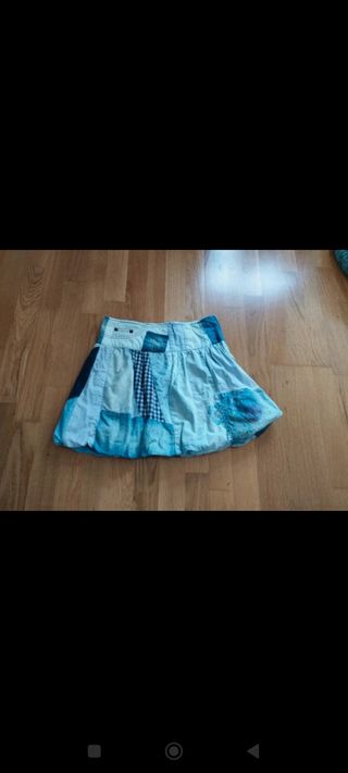 Minifalda desigual tejido vaquero