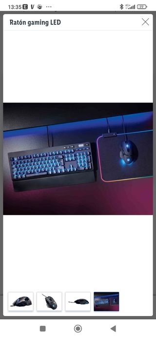 ratón gaming Led SilverCrest
