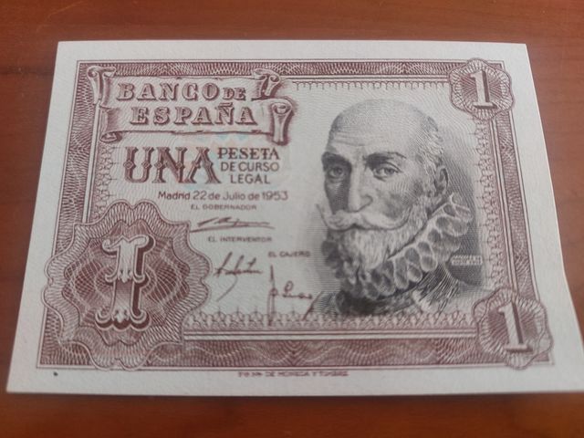 Billete 1 peseta 1953 Marques de Santa Cruz. SC