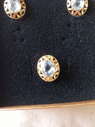 Conjunto pendientes y anillo oro 18k