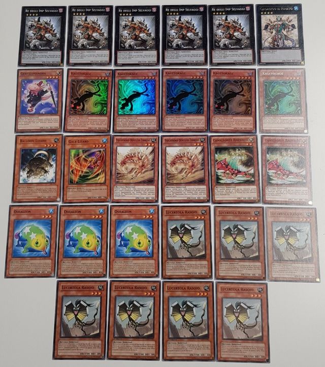 Yu-Gi-Oh! Lotto di 28 Carte Mostri tipo rettile
