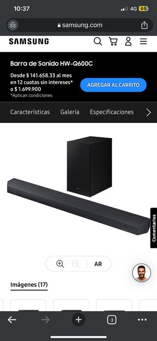 TV Q83CQLED 65" Smart TV + Barra sonido