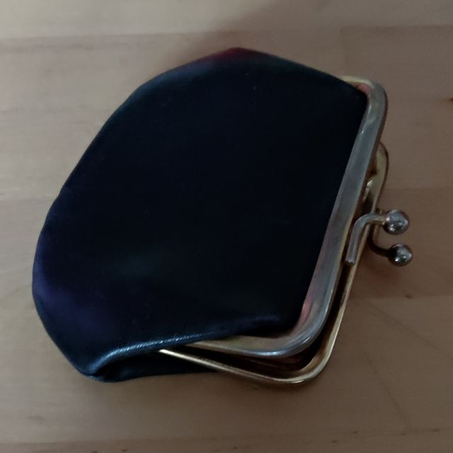 Portamonete vintage in vera pelle