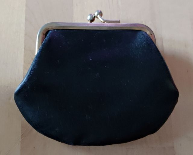 Portamonete vintage in vera pelle