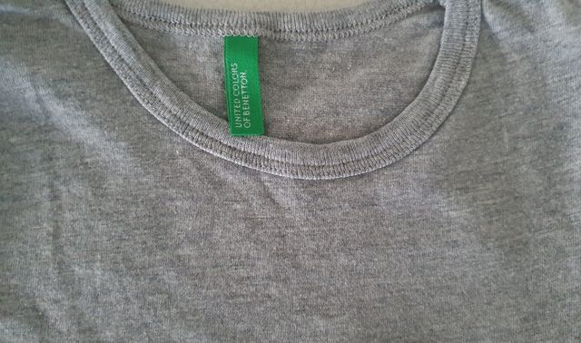 Camiseta básica gris Benetton 3-4 años
