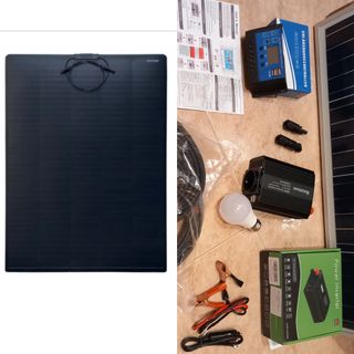 Kit solar flexible camper 180w inversor nuevo