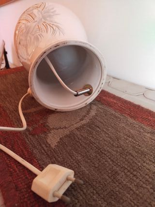 Baule in ceramica portalampada