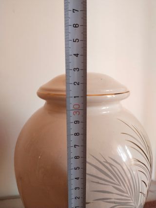 Baule in ceramica portalampada