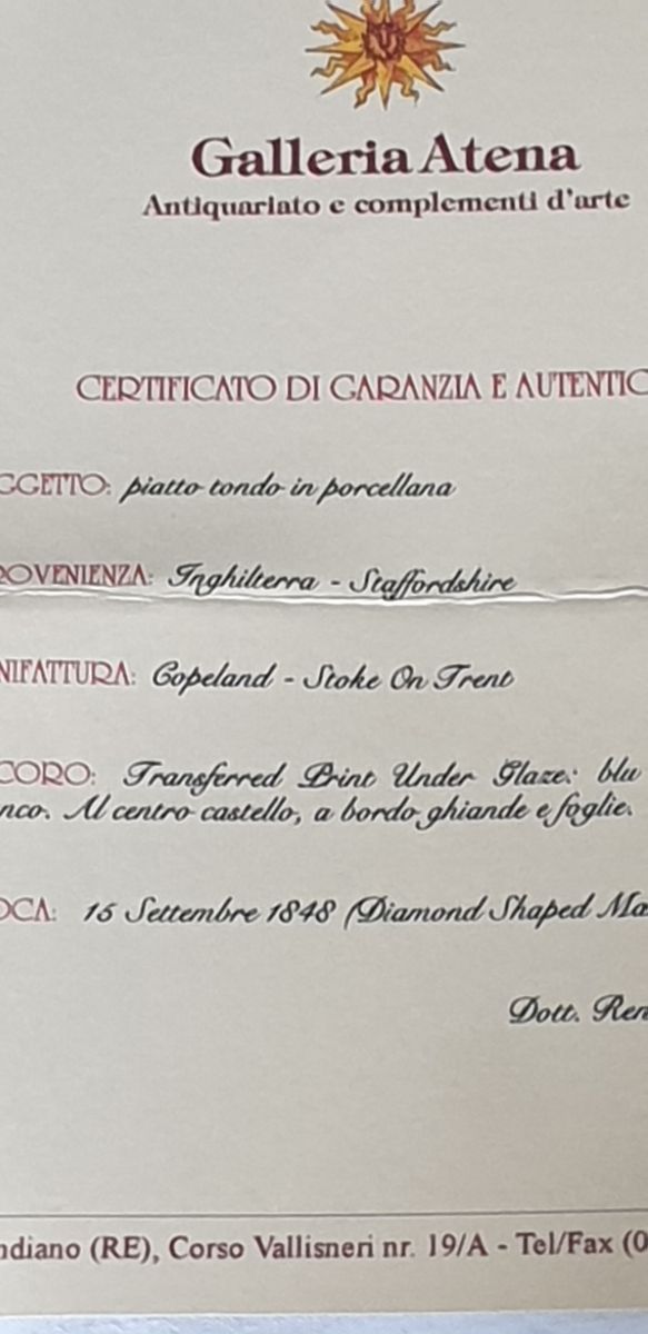 piatto antico inglese